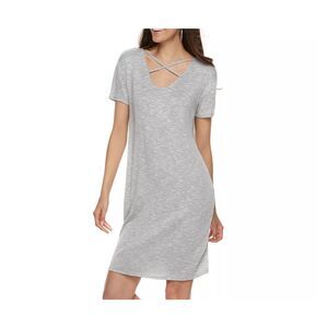 Juicy Couture Women's Short Sleeve T-Shirt Dress Gray Medium NWT